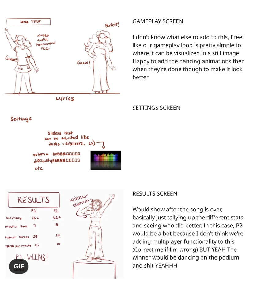 Early wireframes page 2